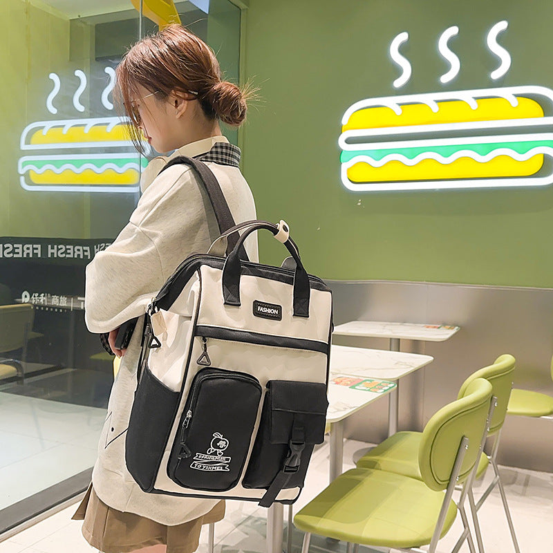 High-capacity Student Backpack In Instagram-style Design
